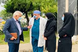 بازدید دکتر انوش دهنادی مقدم از بیمارستان شهید بهشتی بندر انزلی