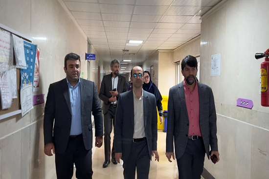 بازدید معاون درمان دانشگاه علوم پزشکی گیلان و تیم همراه از بیمارستان شهید بهشتی بندر انزلی 